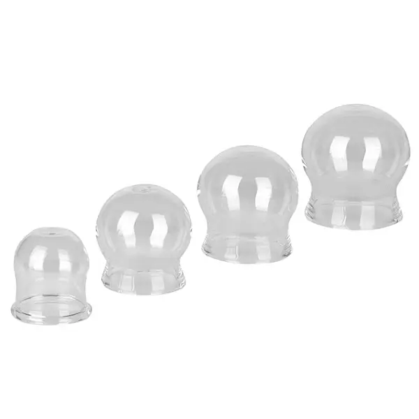 glass cups without rubber vacuum bulb