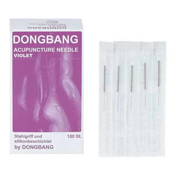 Dongbang Acupuncture VIOLET needles metal handle