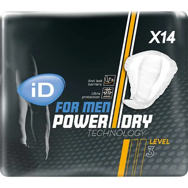 Incontinence pads for men