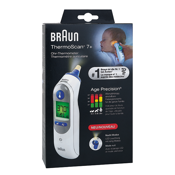 Braun ThermoScan 7+ with Age Precision and Night Mode IRT6525WE