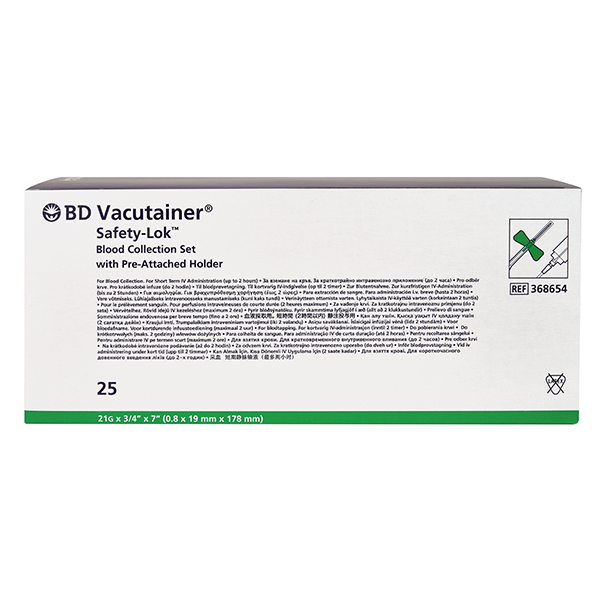 BD Vacutainer® Safety-Lok™ Blood Collection Set with Holder (Pre-Attached)